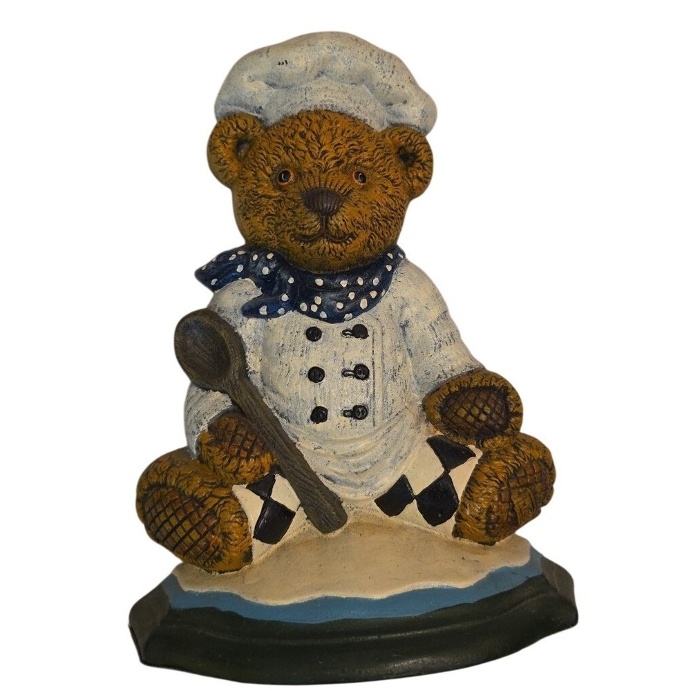 Vintage Cast Iron Teddy Bear Door Stopper Wright Studios Door Stop 10.5" B3